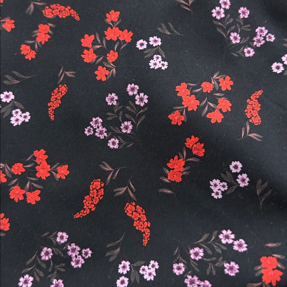 NWT Anthropologie Beyond Yoga High-Rise Midi Leggings Black Red Pull On XS - Picture 2 of 13